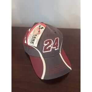 Jeff Gordan #24 Grey/Maroon Adjustable Hat, Cap, NASCAR, Racing, NWT, Rare